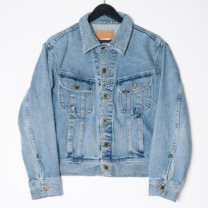 Vintage Smiths Mens Small Trucker Jean Jacket Light Wash Denim